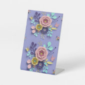 Floral Roos Pedestal Sign Reclamebord Met Voetstuk (Voorkant)