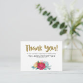 *~* Floral ROOS QR Logo DANK U Review AP8 Informatiekaartje (Staand voorkant)