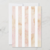 Floral Roos Roze Aangepast Foto Baby Girl Geboorte Aankondiging (Achterkant)