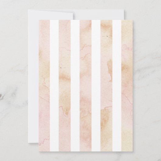 Floral Roos Roze Aangepast Foto Baby Girl Geboorte Aankondiging (Achterkant)