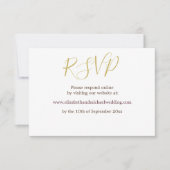 Floral Roos Roze Elegant Wedding RSVP Kaart (Voorkant)