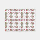 Floral Roos Roze Vloer Bouquet Weddenschap Fleece Deken (Voorkant (Horizontaal))