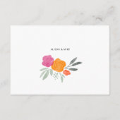 Floral Roos RSVP nodigt uit Informatiekaartje (Achterkant)