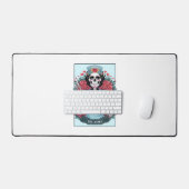 Floral Roos Skeleton Nurse Tarot Kaart Halloween E Bureaumat (Keyboard & Muis)