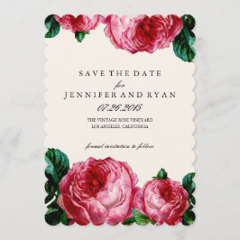 Floral Roos sparen de Datum Save The Date