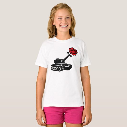 Floral Roos Tank Anti War Pacifism (Voorkant volledig)
