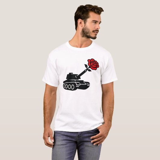 Floral Roos Tank Anti War Pacifism (Voorkant volledig)