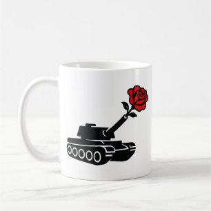 Floral Roos Tank Anti War Pacifism Koffiemok