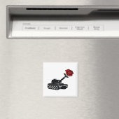 Floral Roos Tank Anti War Pacifism Magneet (Insitu (Vaatwasser))