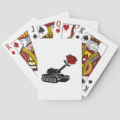 Floral Roos Tank Anti War Pacifism Pokerkaarten (Achterkant)