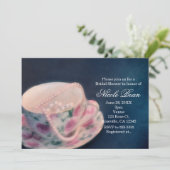 Floral Roos Tea Cup & Pearls Vrijgezellenfeest Kaart (Staand voorkant)