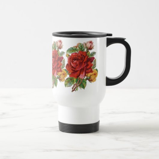  Floral Roos Travel Mug Reisbeker (Rechts)
