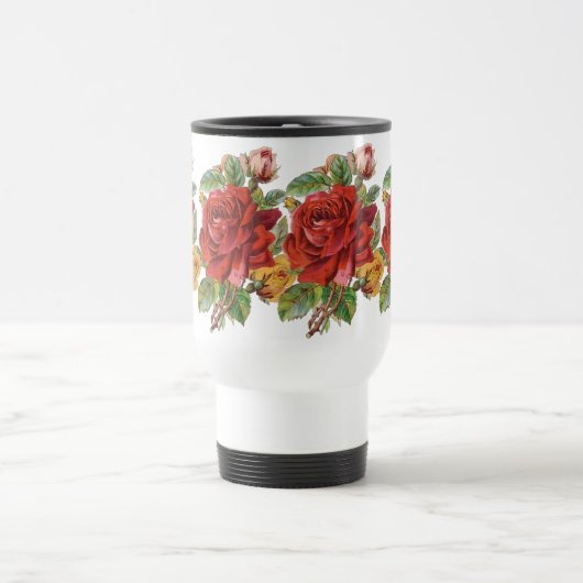  Floral Roos Travel Mug Reisbeker (Center)