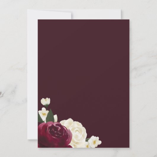 Floral Roos Tuin en Vrijgezellenfeest met wijnfles Kaart (Achterkant)