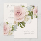 Floral Roos voor het besturen van accommodaties Informatiekaartje (Voorkant / Achterkant)