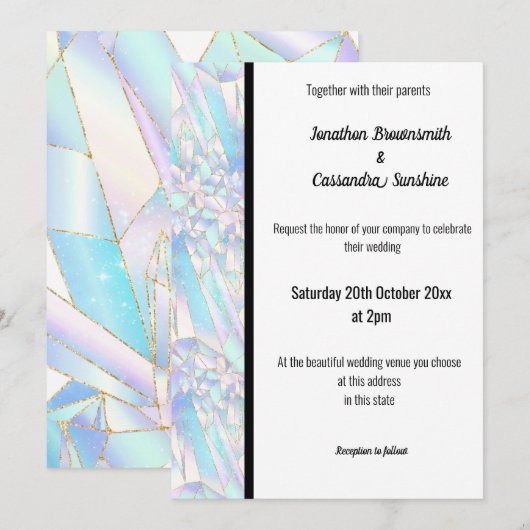 FLORAL ROOS WHITE BLACK TRIM WHITE KAART (Voorkant / Achterkant)