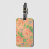 Floral Rose and Periwinkle Pattern Bagagelabel (Voorkant (verticaal))