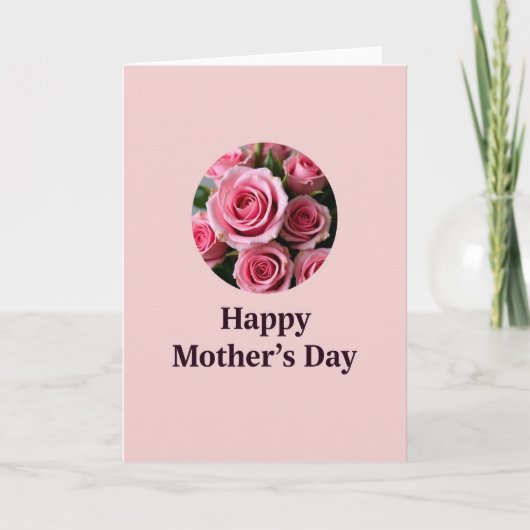 Floral Rose Bloom Card Kaart (Voorkant)