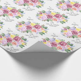 Floral Rose Bouquet op maat van en naar Cadeaupapier