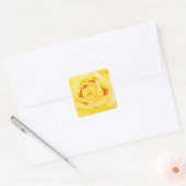 Floral Rose Flower Orange Yellow Easter Spring Vierkante Sticker (Envelop)