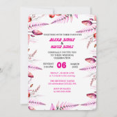Floral Rose Wedding Invitation: Blush Pink Save The Date (Voorkant)