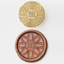 Floral Rosette Achternaam Initiaal