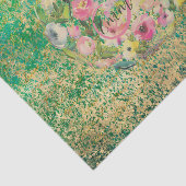 Floral Round Bouquet Monogram Green Gold Decoupage Tissuepapier (Detail)