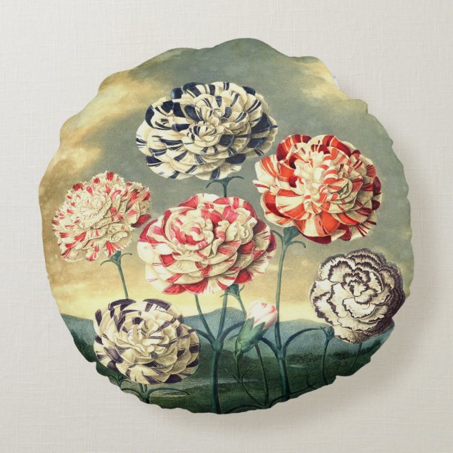  Floral Round Pillow Rond Kussen (Achterkant)
