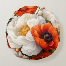 Floral Round Pillow