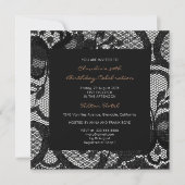 Floral Royal Black White Vrijgezellenfeest Party Kaart (Voorkant)