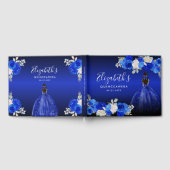 Floral Royal Donkerblauwe jurk Verjaardag Quincean Gastenboek (Volledig)