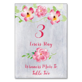 Floral roze #3 Bunco Table Kaart