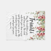 Floral roze Aangepaste Baby naam Prayer Fleece Bla (Voorkant (Horizontaal))