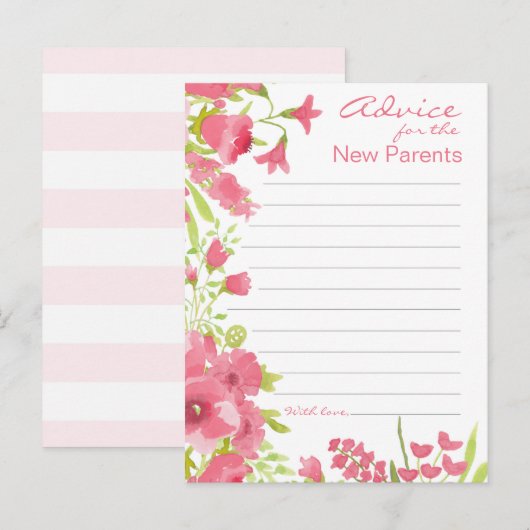 Floral roze advies (Voorkant / Achterkant)