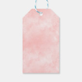 Floral roze baby shower dank je labels cadeaulabel (Achterkant)