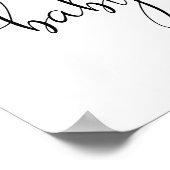 Floral roze baby shower welkom bord poster (Hoek)