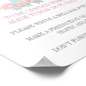 Floral roze blauw Deegsel 1: Birthday Time Capsule Poster (Hoek)