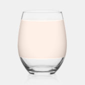 Floral roze boeket streep bruiloft wijnglas zonder voet (Achterkant)