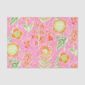 Floral roze Boho - debetpapier Tissuepapier (Voorkant)