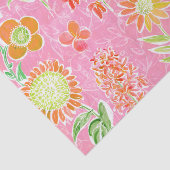 Floral roze Boho - debetpapier Tissuepapier (Detail)