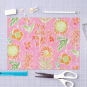Floral roze Boho - debetpapier Tissuepapier (Craft)