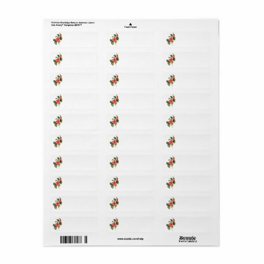  Floral, roze Camellia Flowers door Redoute Etiket (Full Sheet)