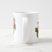  Floral, roze Camellia Flowers door Redoute Grote Koffiekop (Achterkant)