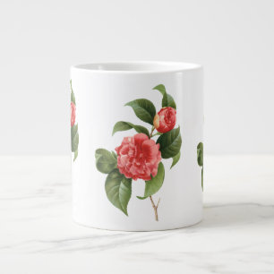  Floral, roze Camellia Flowers door Redoute Grote Koffiekop