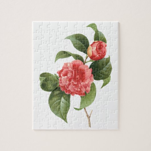 Floral, roze Camellia Flowers door Redoute Legpuzzel (Verticaal)