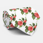 Floral, roze Camellia Flowers door Redoute Stropdas (Opgerold)