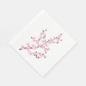 Floral roze Cherry Blosbezroze White Servet (Hoek)