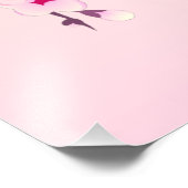 Floral roze Cherry Blossom Butterflies Foto Afdruk (Hoek)