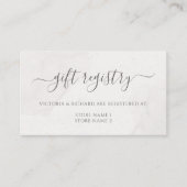 Floral roze Cherry Blossom Wedding Gift Registry Informatiekaartje (Voorkant)