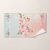 Floral roze design, bloeiende bloemen bad handdoek (Handdoek)